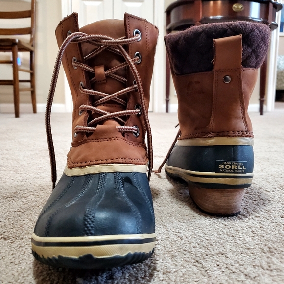 Sorel Women's Waterproof Leather & Rubber Boots size 10.5 - Picture 5 of 10